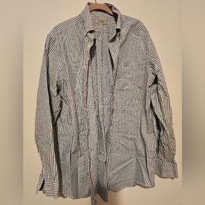 LL bean striped button down